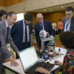 Fernando López Miras, visitó el Auditorio Víctor Villegas de Murcia, sede del Congreso, acompañado del consejero de Empleo, Universidades, Empresa y Medio Ambiente, Javier Celdrán,